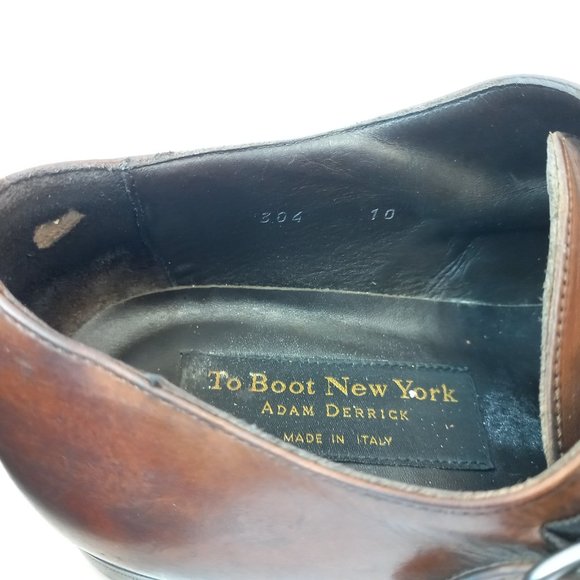 To Boot NYC Brown Leather Double Monk Strap Shoes (10 US) - Picture 11 of 11